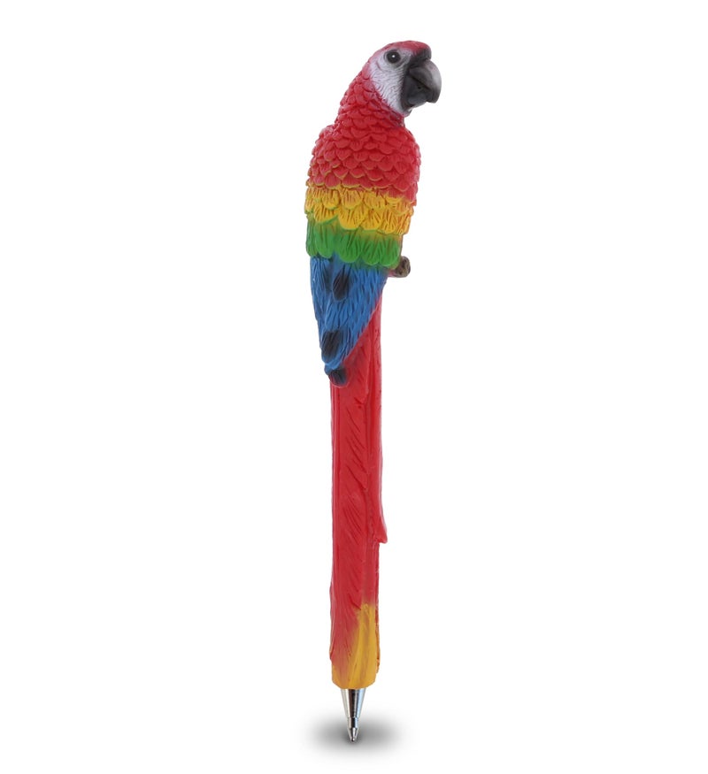 Planet Pens Red Parrot Novelty Pen - Fun Unique Kids and Adults Ballpoint Pen, Tropical Wildlife Animal Writing Pen Instrument For School & Office Desk Decor Accessories - Image 1